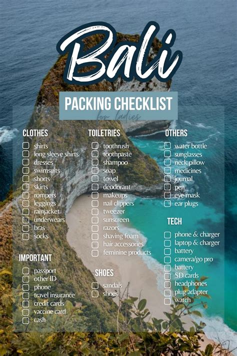 Packing for bali