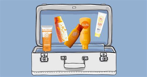packing sunscreen