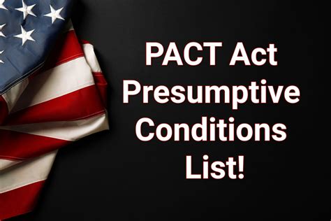 pact act conditions list