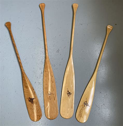 Unfinished wooden canoe paddles Making of wooden boat