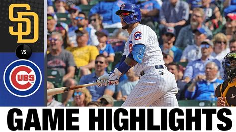 padres cubs highlights mlb