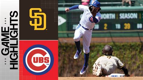 padres vs cubs schedule