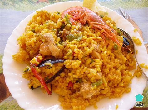 Paella De Carne Y Marisco Receta
