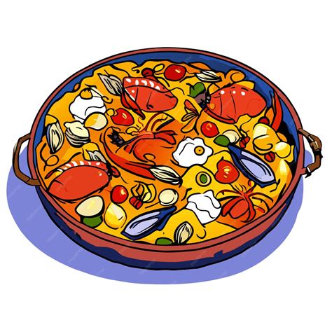 Spanish paella Royalty Free Vector Image VectorStock