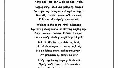 Pag Ibig Sa Tinubuang Lupa Jose Rizal