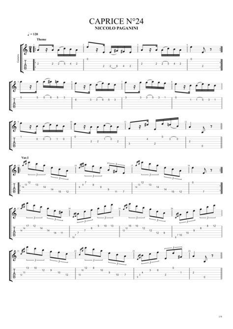 paganini caprice 24 guitar tab pdf