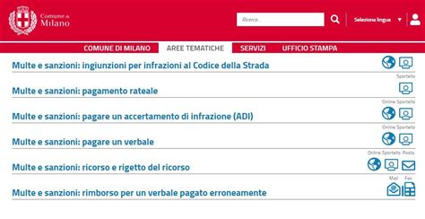 pagare multe online comune di milano