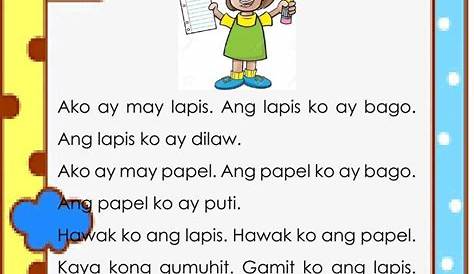 Pagsasanay Sa Pagbasa Ng Mga Pangungusap Filipino Kinder Grade | Sexiz Pix