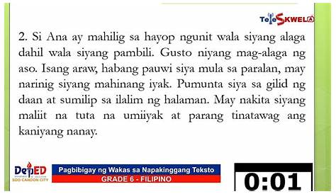 Filipino 6 Q2 Mod03 Pagbibigay-ng-Wakas-sa-Napakinggang-Teksto V2 - 6