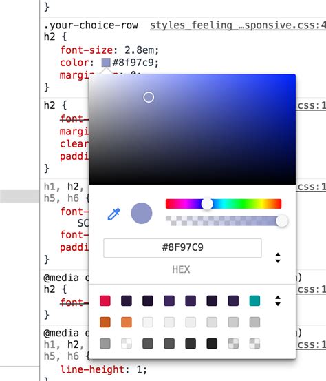 page color picker active