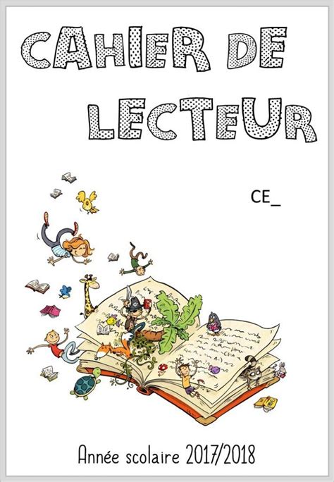 page de garde cahier lecture