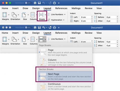 page numbering in word