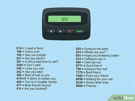 Pager Codes With Meaning