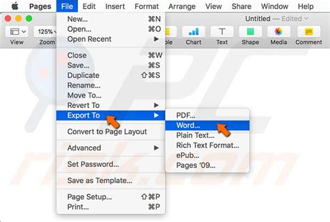 Pages Won't Export To Word