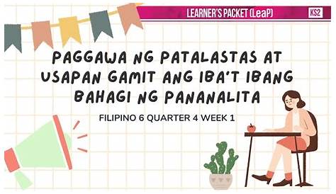 FIL 6 | Q4 | WEEK 1 | Paggawa ng Patalastas at Usapan Gamit ang iba’t