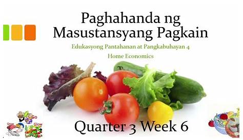 EPP4 Paghahanda ng Masustansyang Pagkain | Go Grow and Glow - YouTube