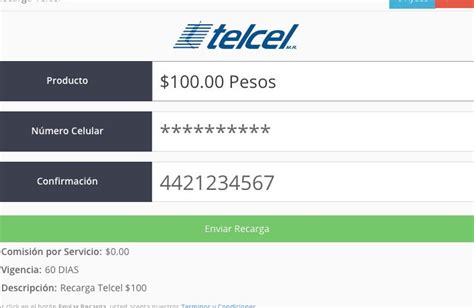 pagina para recargar saldo telcel