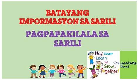 Pagpapakilala sa Sarili - Kinder MELC ctto - Teacher Nanay Ph | Facebook