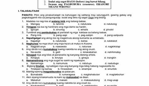 Ikatlong Markahang Pagsusulit Sa Filipino Vi - kulturaupice