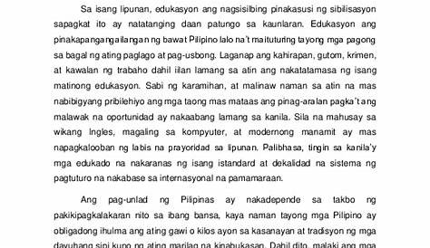 Halimbawa Ng Sanaysay At Gabay Sa Pagsusuri Ng Sanaysay Sahida - Vrogue