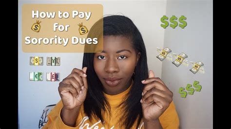 paid dues fees for sorority