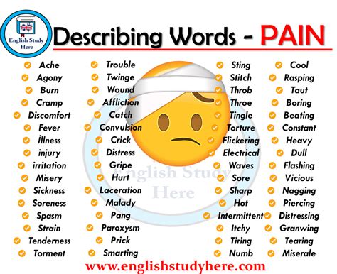 pain synonyms in english