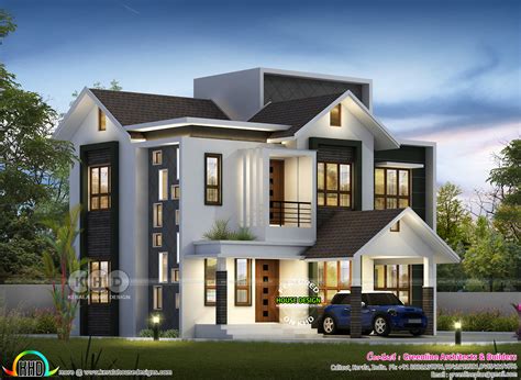 Small double storied contemporary house design Kerala home design and