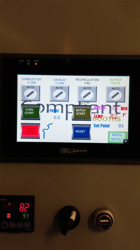 Paint Booth Control Panel