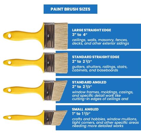 Paint Brushes Sizes