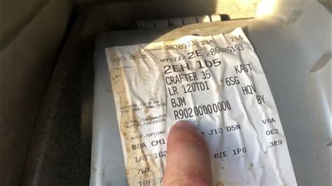 Paint Code Location Vw Crafter