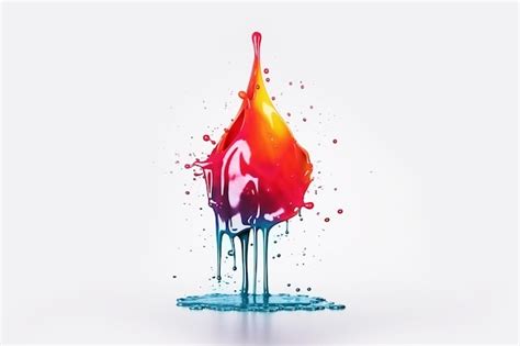 Paint Drip White Background