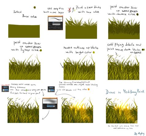 Paint Grass Step By Step