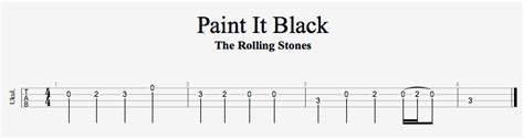 Paint It Black Uke Tabs