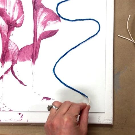Paint On Canvas With String
