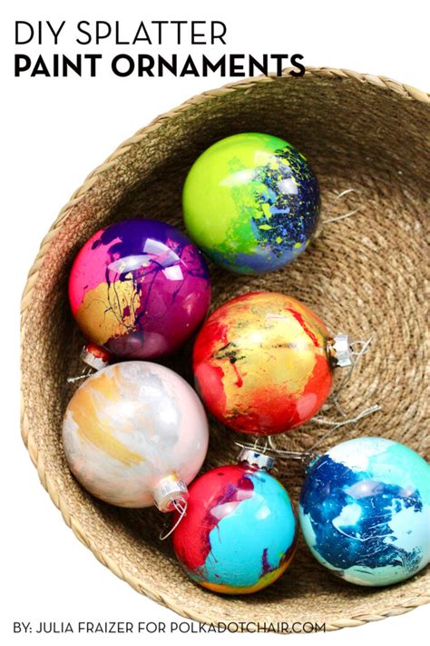 Paint Splatter Ornaments