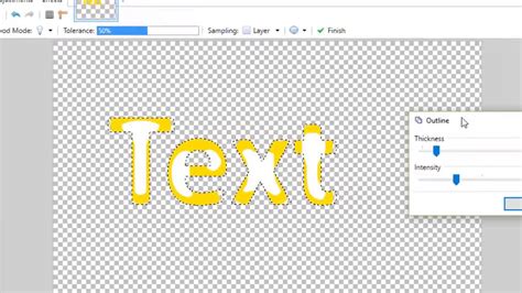 Paint Text With Outline