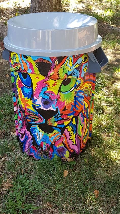 Paint Trash Bins
