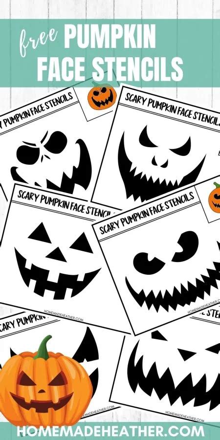 Paintable Pumpkin Face Stencils Free Printable