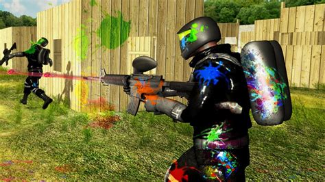 Paintball Field Shooting