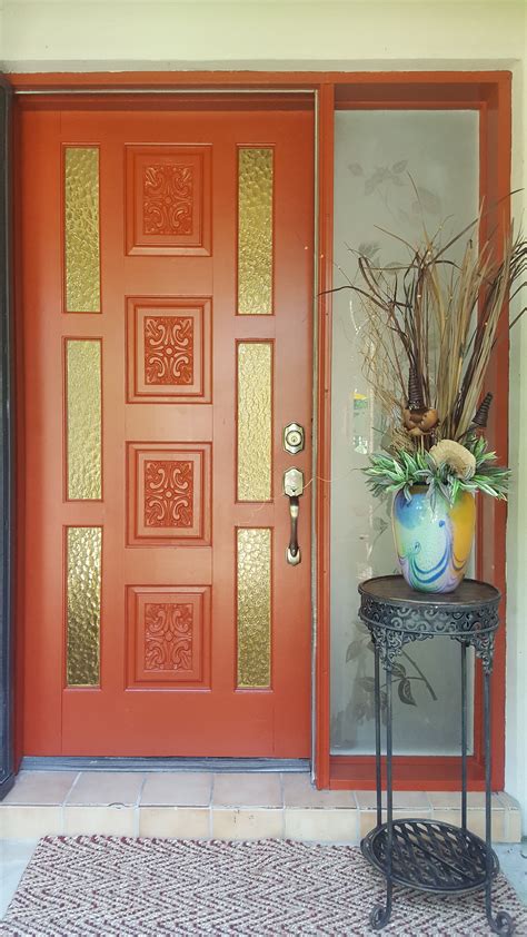 Painted Front Door Fall Colors