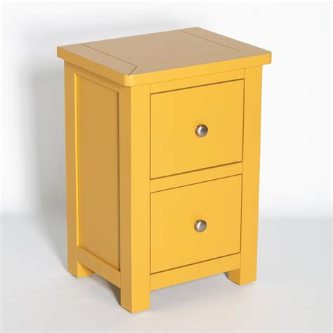Painted Bedside Table Yellow