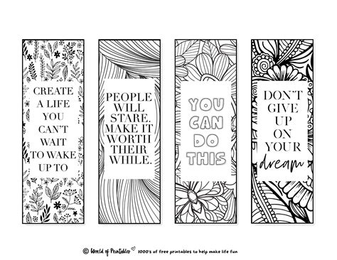 Painted Bookmarks For Adults Printable