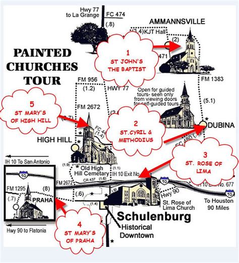 painted churches tour schulenburg tx map
