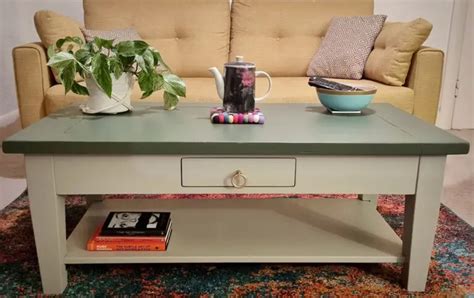 Painted Green Coffee Table