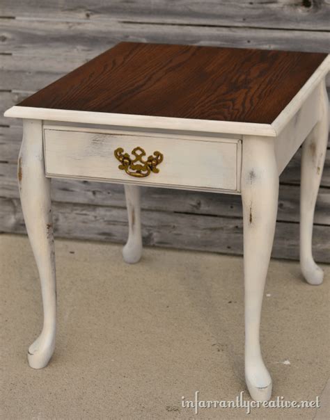 Painted Table With Stained Top