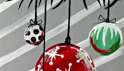 Painting Ideas On Canvas Winter Christmas Ornament