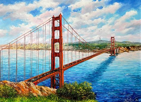 painting golden gate bridge