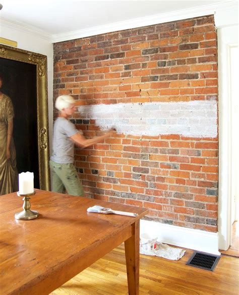 painting indoor brick wall