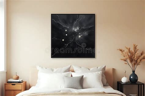 Painting on an empty bedroom wall