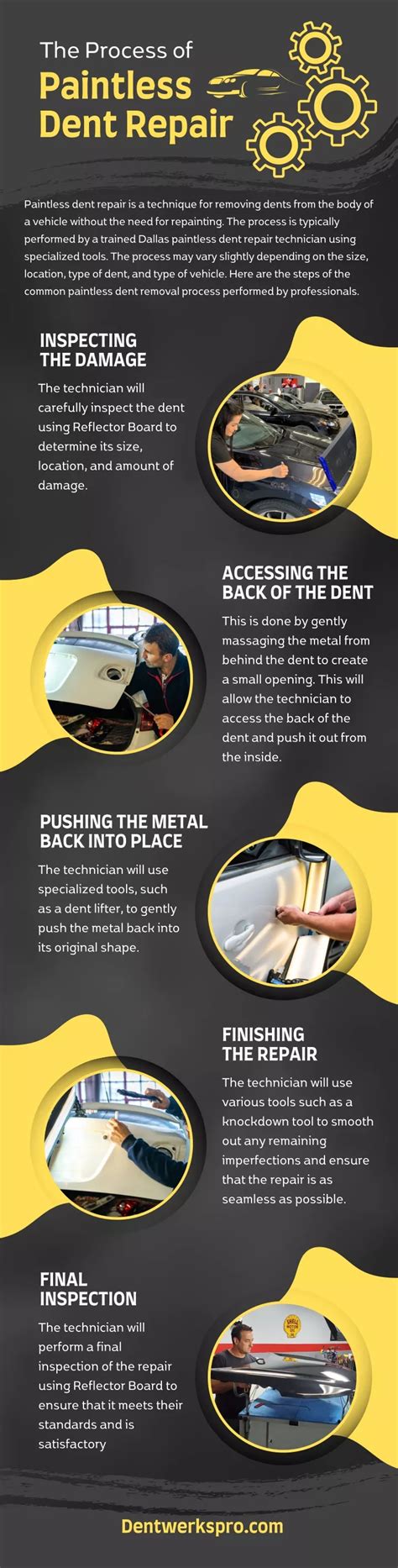 paintless dent repair bend process